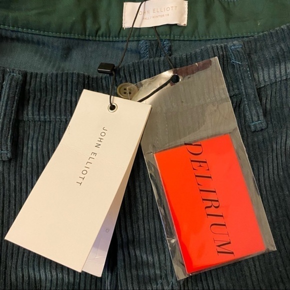 John Elliott SUBA CORDUROY PANTS in Teal Size Medium - Picture 10 of 12